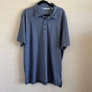 Travis Mathew Men’s XXL Gray Pima Cotton Blend Short Sleeve Golf Polo Shirt